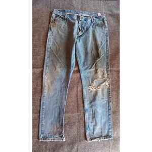 Pants 42 X 34 Wrangler Mens Thrashed Distressed Demin Jeans 5 Pocket